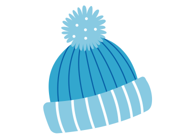 A blue wool hat